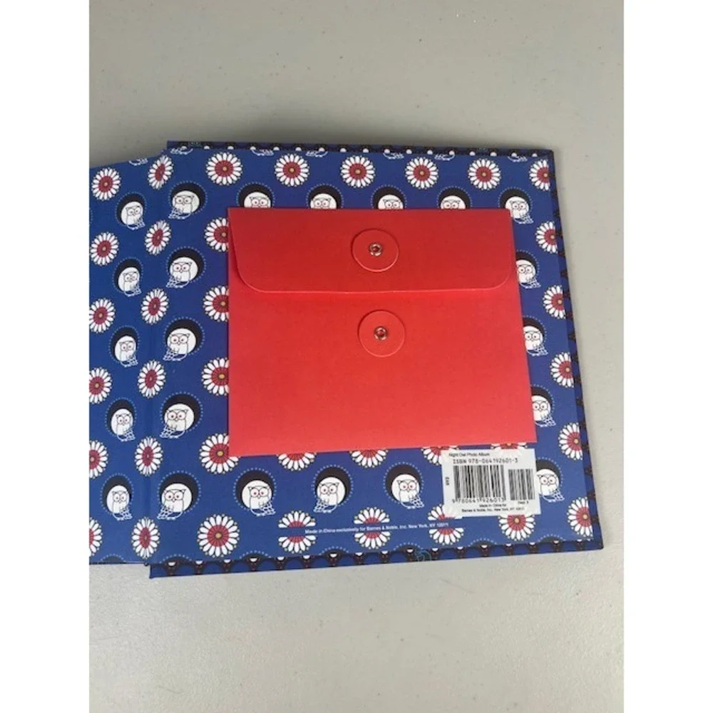 Vera Bradley Night Owl Photo Album Blue Floral Polka Dot Barnes & Noble 926013